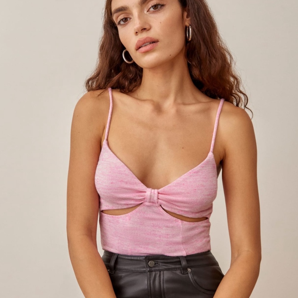 NWOT Reformation Pink Cozette Top - small